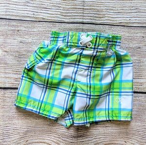 2/$8❤️ OP Plaid Bathing Suit 6-9 mo Swim Trunks